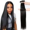 Fashow 30 32 34 36 40 inch Indian Hair Straight Hair Bundles 100% Human Hair Bundles Double Wefts Natural Thick Hair Extensions 1