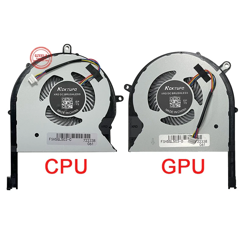 YAEHUYING Set Ventole Di Raffreddamento CPU+GPU Per Asus ROG Strix GL503/GL703 Serie, DFS2013121A0T DFS593512MN0T, 12V, 4 Pin - 4