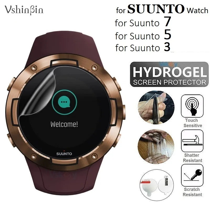 10Pcs Soft Tpu Hydrogel Film Per Suunto 7 Smart Watch Screen Protector Suunto 5 Peak Hd Pellicola Protettiva Trasparente Per Suunto 3