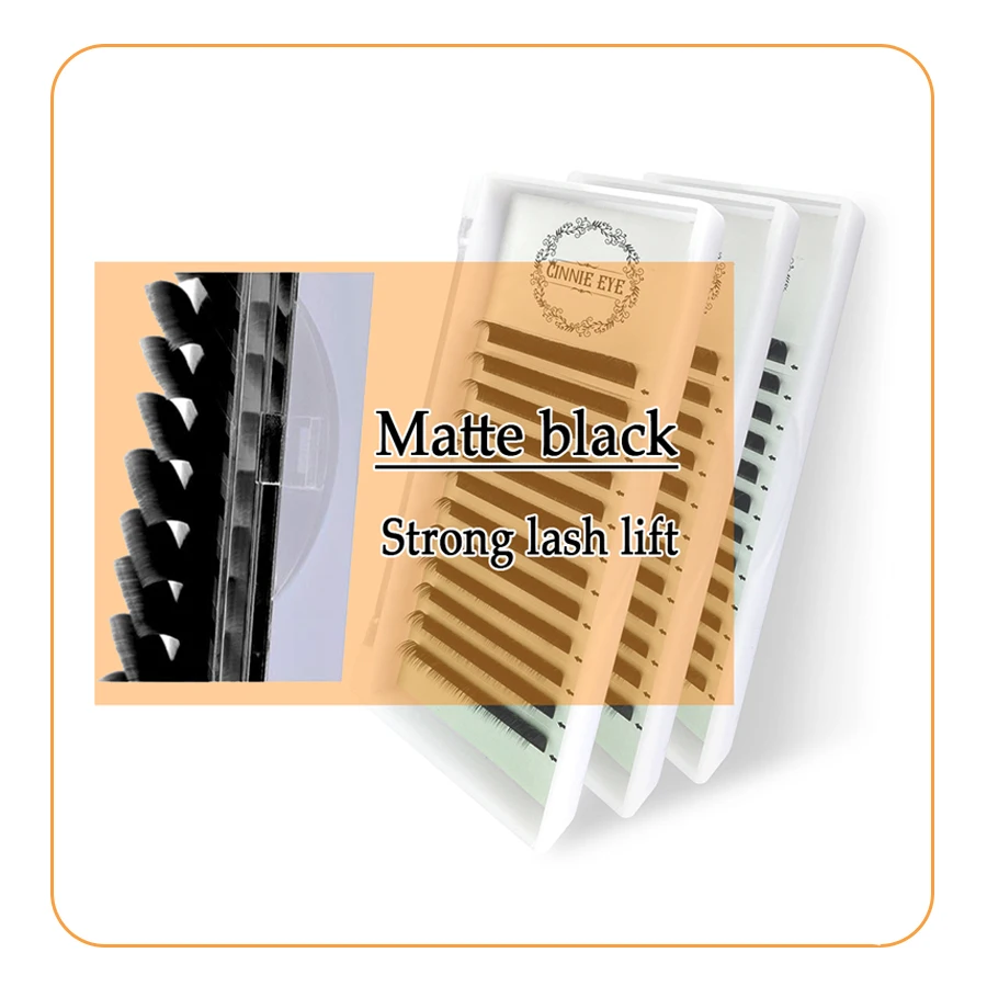 Description Picture 5 of itemIndividual Classic Mink Hair Fake Eyelash Ellipse Flat Lash Extensions Silk Natural Lash Extension Split Tips DIY Lash Mix