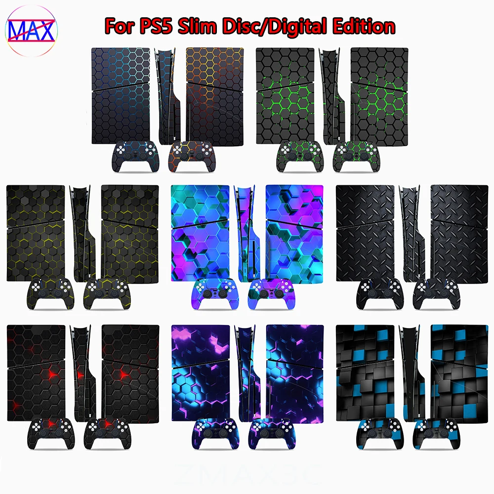 Per Sony Ps5 Slim Console Skin Cover Sticker Disc/Digital Edition Decalcomania Pellicola Protettiva Antigraffio Per Ps5 Slim Host Sticker
