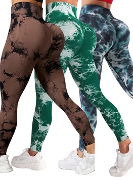 Tie Dye Yoga Pants Sport Leggings Women Seamless High Waist Push Up Woman Tights Fitness Workout Leggings Gym Clothing