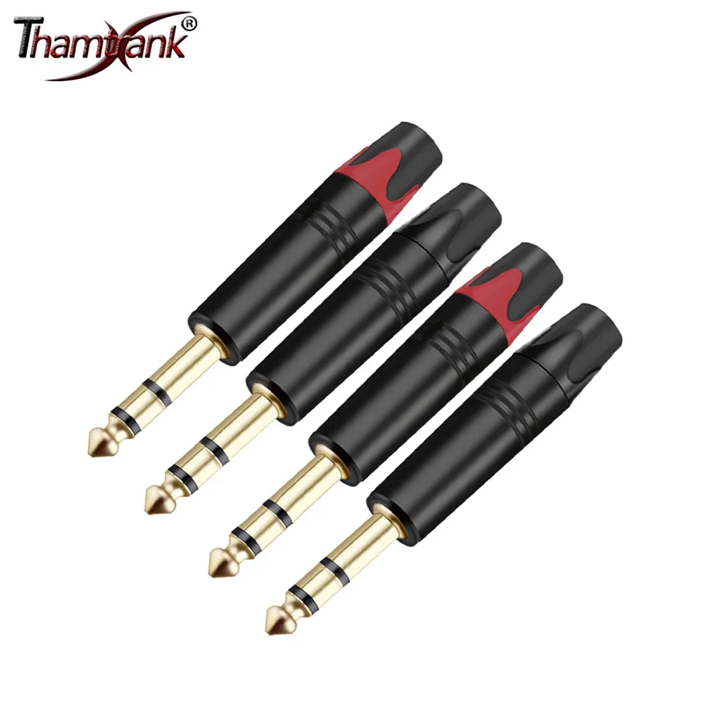 6.35mm Jack 3Poles Stereo Male Plug Connectors 10pcs