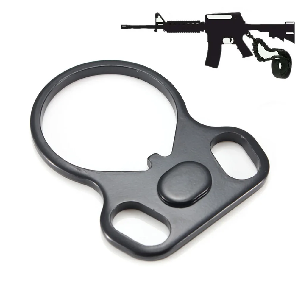 New Rifle End Plate Sling Adapter Dual Loop One Single Point Sling Mount For Airsoft AR-15 M4 AK47 AR10 Hunting Gun Accessories