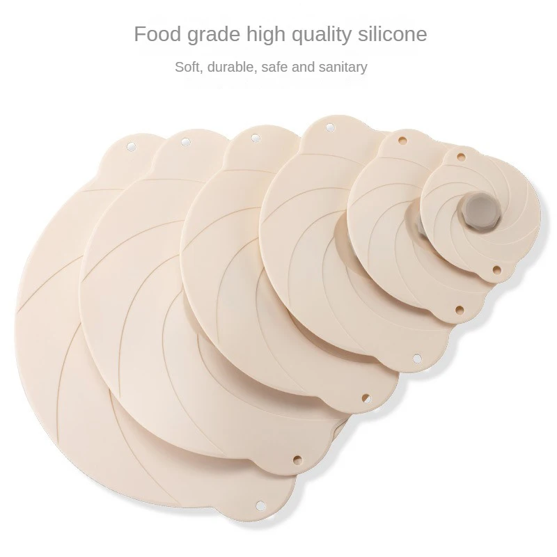 Silicone Suction Pan Lid Microwave Heat Resistant Cover Wrap Bowl Can Lid Vacuum Seal Stretch Sealer Cookware