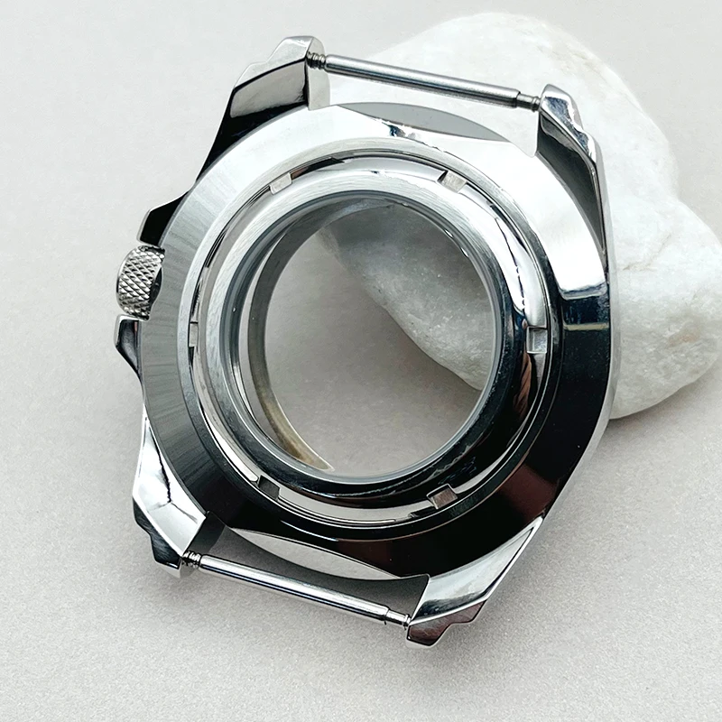 44mm Red Monster SRP601 Watch Case Fits Seiko 7S26 NH36 NH35 Movement Sapphire Crystal Glass Diver Watch Replace Parts