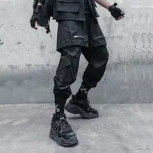 

Men Emo Black Goth Punk Pants Joggers Alt Baggy Gothic Trousers Techwear Streetwear Hip Hop Spliced Clothes Japanese Clothing