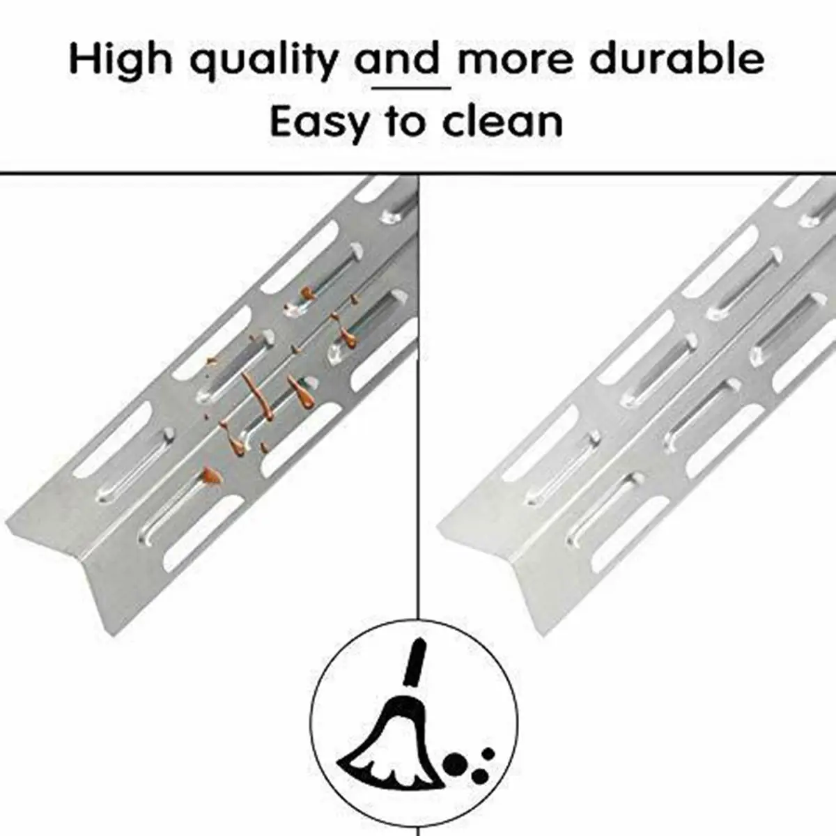 4Pcs Stainless Steel Barbecue Gas Grill Oven Heat Plate Heat Tents Deflector Burners Cover Accessory Camping Tool