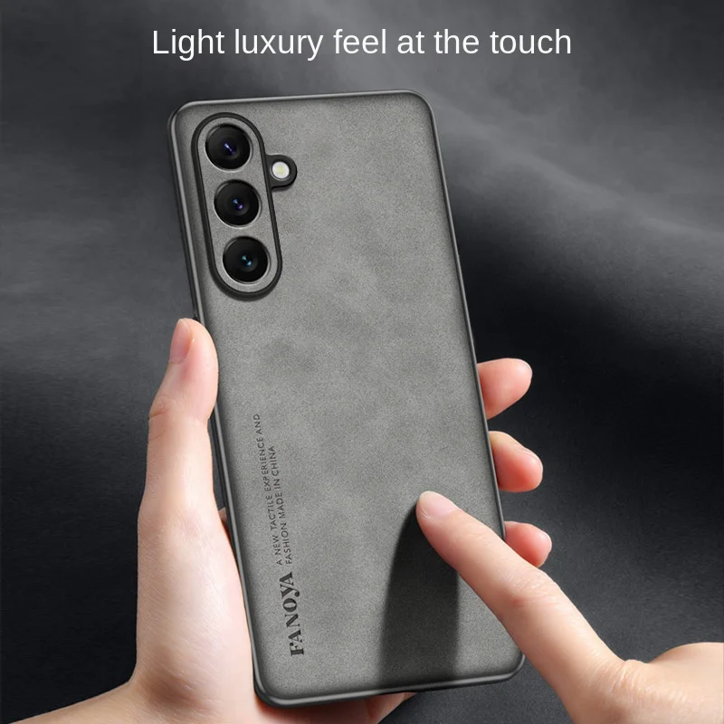 Premium PU Leather Matte Phone Case with Silicone Bumper
