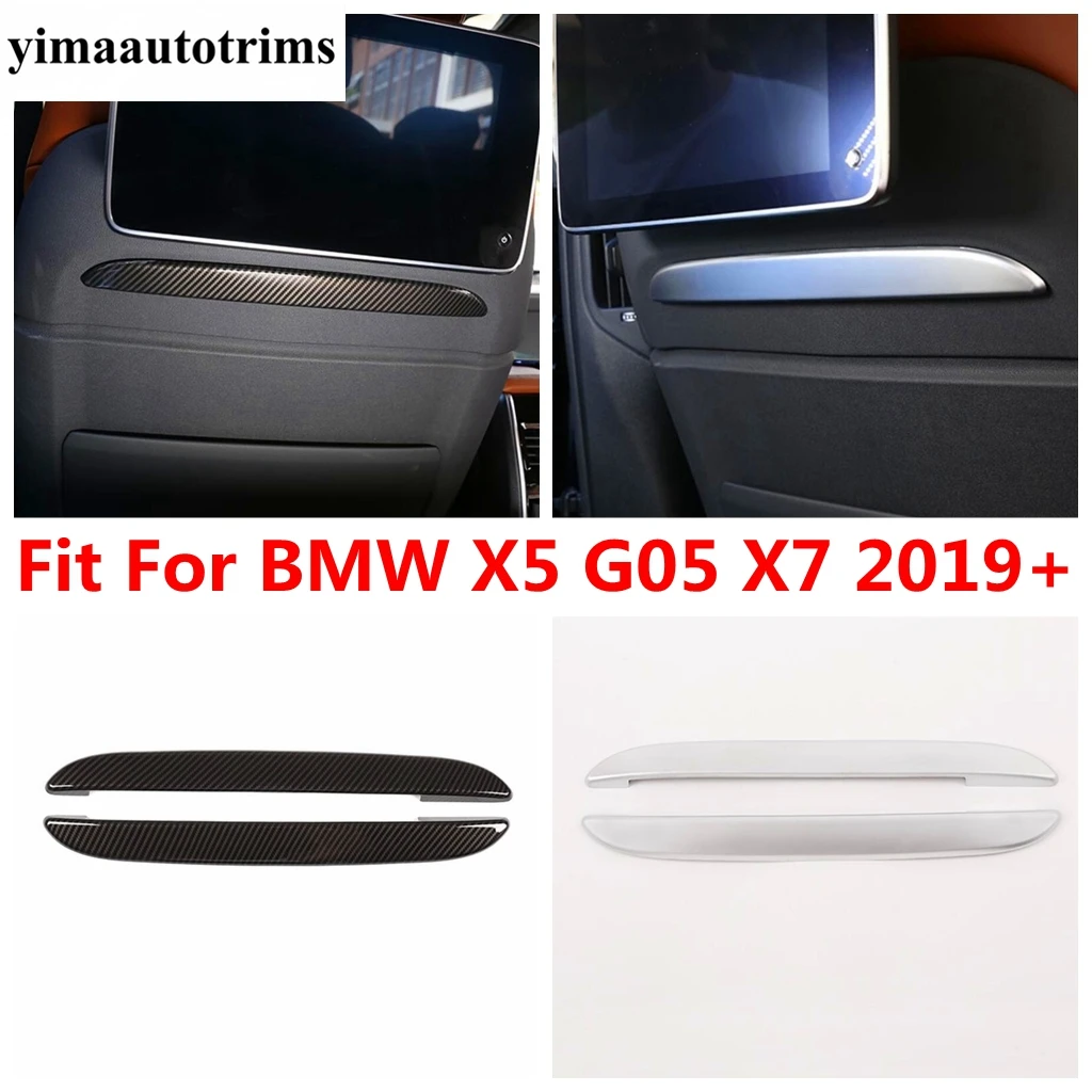

Seat Rear Back Board Sequin Panel Strip Decoration Cover Trim Carbon Fiber Interior Accessories Fit For BMW X5 G05 X7 2019 -2022