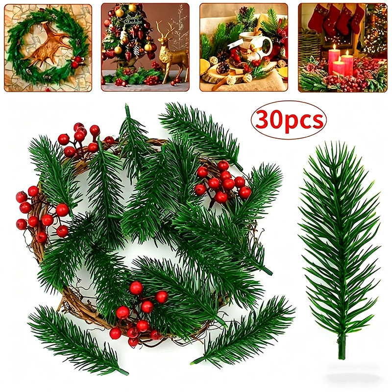 Set of 30/50 Artificial Pine Needle Decorations for DIY Floral Arrangements