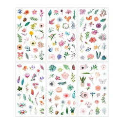 Autumn Flower Sticker Diy Scrapbooking Diary Planner Decoration Sticker Album Stationery Painting Sticker Accessories