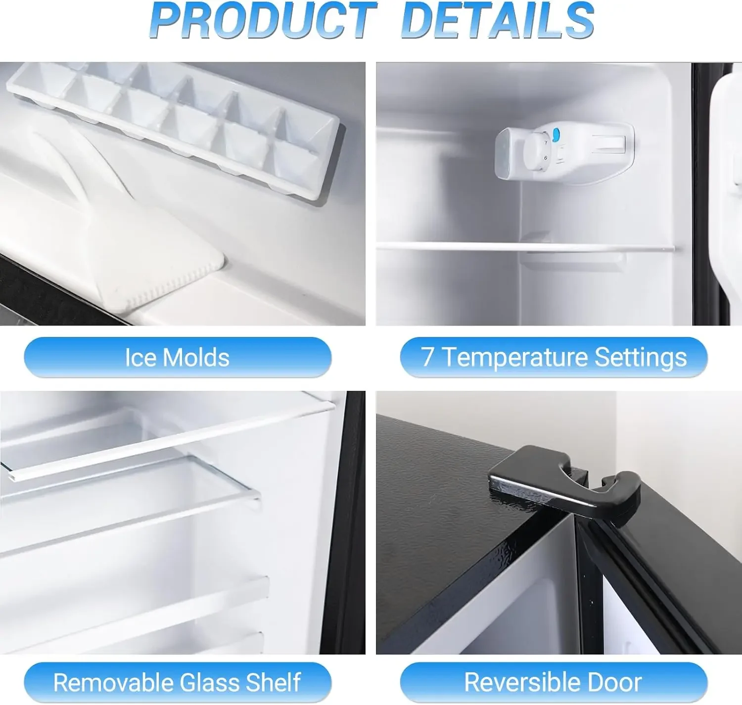 4.0 Cu.Ft Apartment Size Refrigerator, Samll Refrigerator, dorm fridges with freezer for Apartment, Office, Kitchen, Dorm, Compa 6