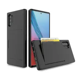 Vibrant Candy Color Flip Cover with Card Slots - Samsung S10E (Black)