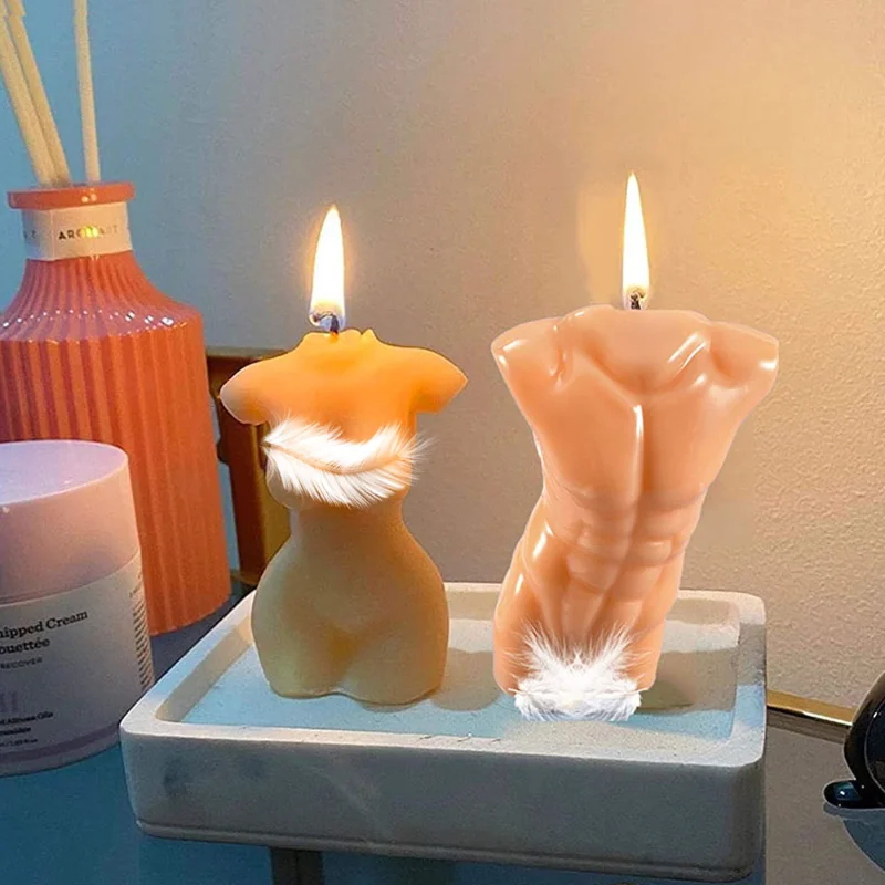 Human Body Silicone Candle Mold Crystal Epoxy Soap Resin Mold Woman Aroma Plaster Wax Mold