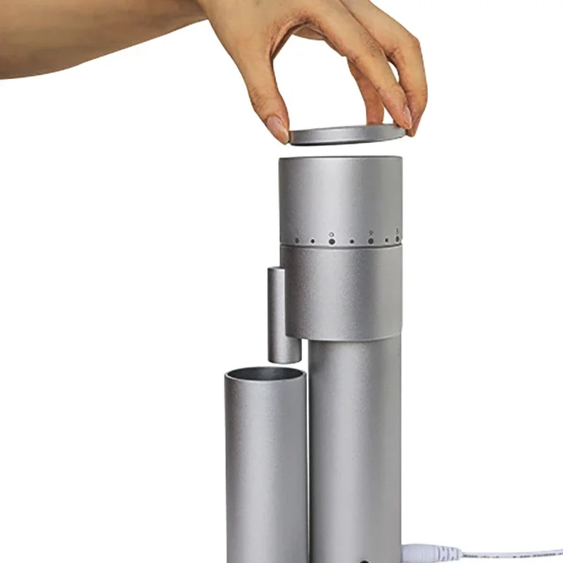 38-48mm Mini Electric Burr Espresso Coffee Grinder Portable Tin Coated Conical Burr Usb Coffee Grinder Single Dose Adjustable 3