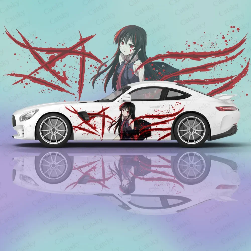 

Custom Akame ga Kill! Car Accessories Anime Itasha Body Stickers Auto Side Film Decal Body Sticker SUV Decoration Pattern