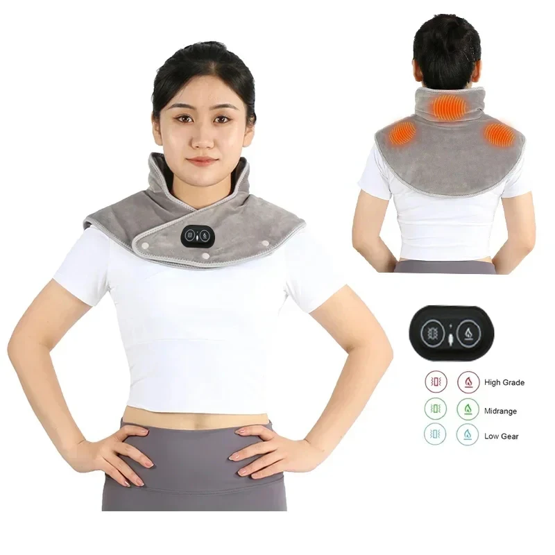 Electric Heating Pad Neck Shoulder Shawl Winter Rapid Heating Blanket Heated Massage Cape Cervical Massager