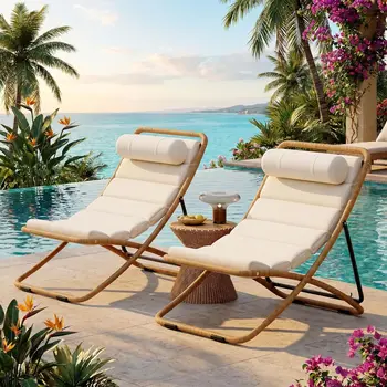 Adjustable Rattan Patio Chair 1