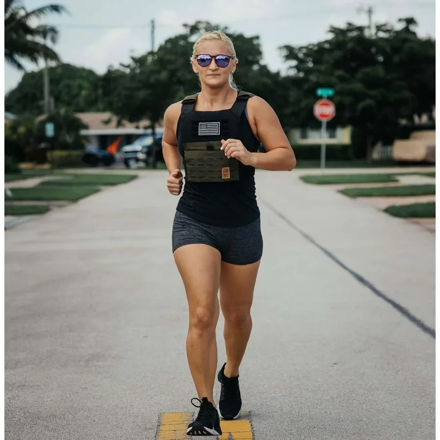 Unbrokenshop SPEED VEST Weighted Vest Woman, Heavy-duty fabrics optimized for running and workouts 15lb sand plates