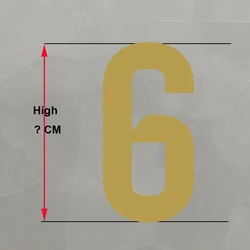 Customized Spain Heat Transfer Number Name Patch for Clothing, Sports Bags, and More (Gold 6)