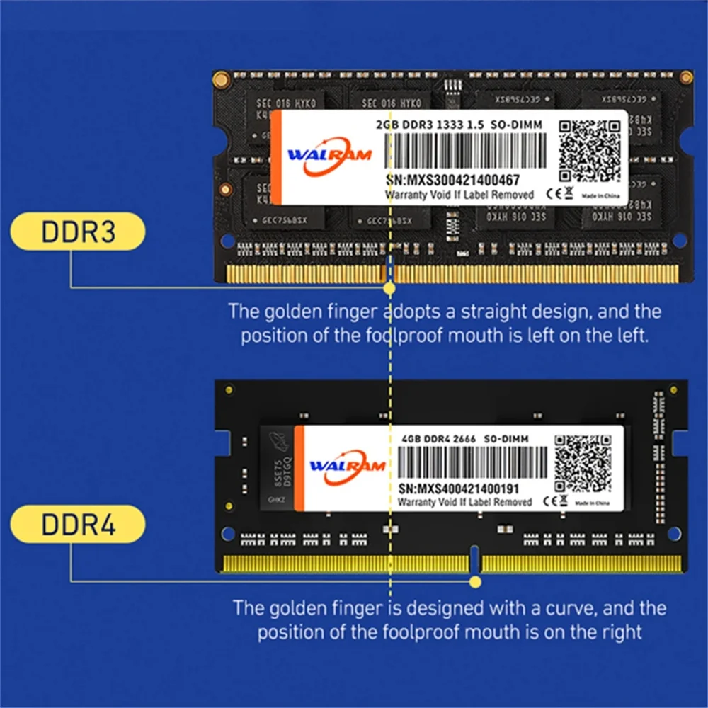 Walram Memoria RAM DDR3L Notebook 8GB 4GB 1.35V 204pin 1600MHz PC3L Laptop Sodimm Memory Laptop Memory Module Laptop Ram Memory Notebook Ram Memory