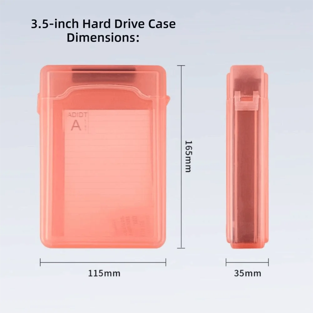 Shockproof External Hard Drive Storage Case - Durable Plastic Protection