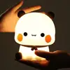 Kawaii Panda Led Night Light Lamp Cute Cartoon Pat Lamp Animal Bedroom Decorative Living Room Dolls Gifts kids Baby Night light 5