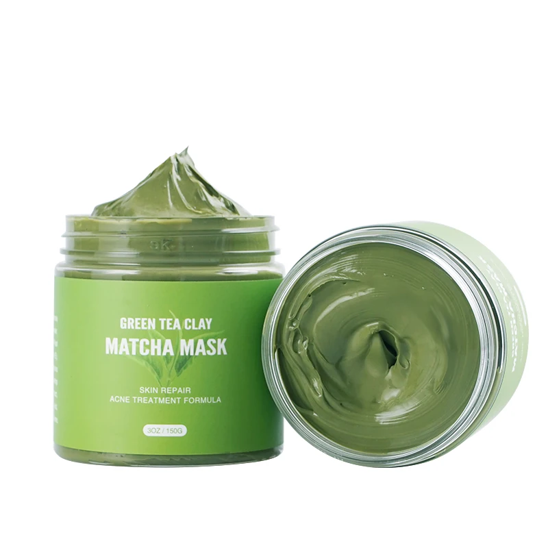 

Green Tea Matcha Clay Mask Natural Herbal Mud Face Pore Detox Oil Control Deep Cleansing Anti-Acne Brighten Skin Tone 150g