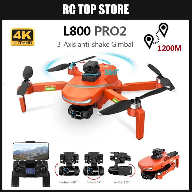 Новинка Дрон L800 Pro2 4K GPS FPV двойные HD Дроны с обеззараживанием препятствий 5G WiFi