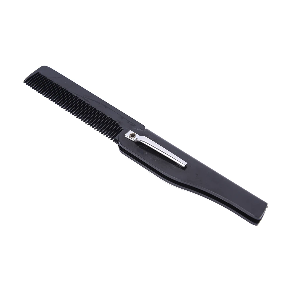مشط الشعر قابل للطي مشبك جيب ، مشط الشارب ، تصفيف اللحية ، أداة تصفيف ، محمولة ، 1 *
