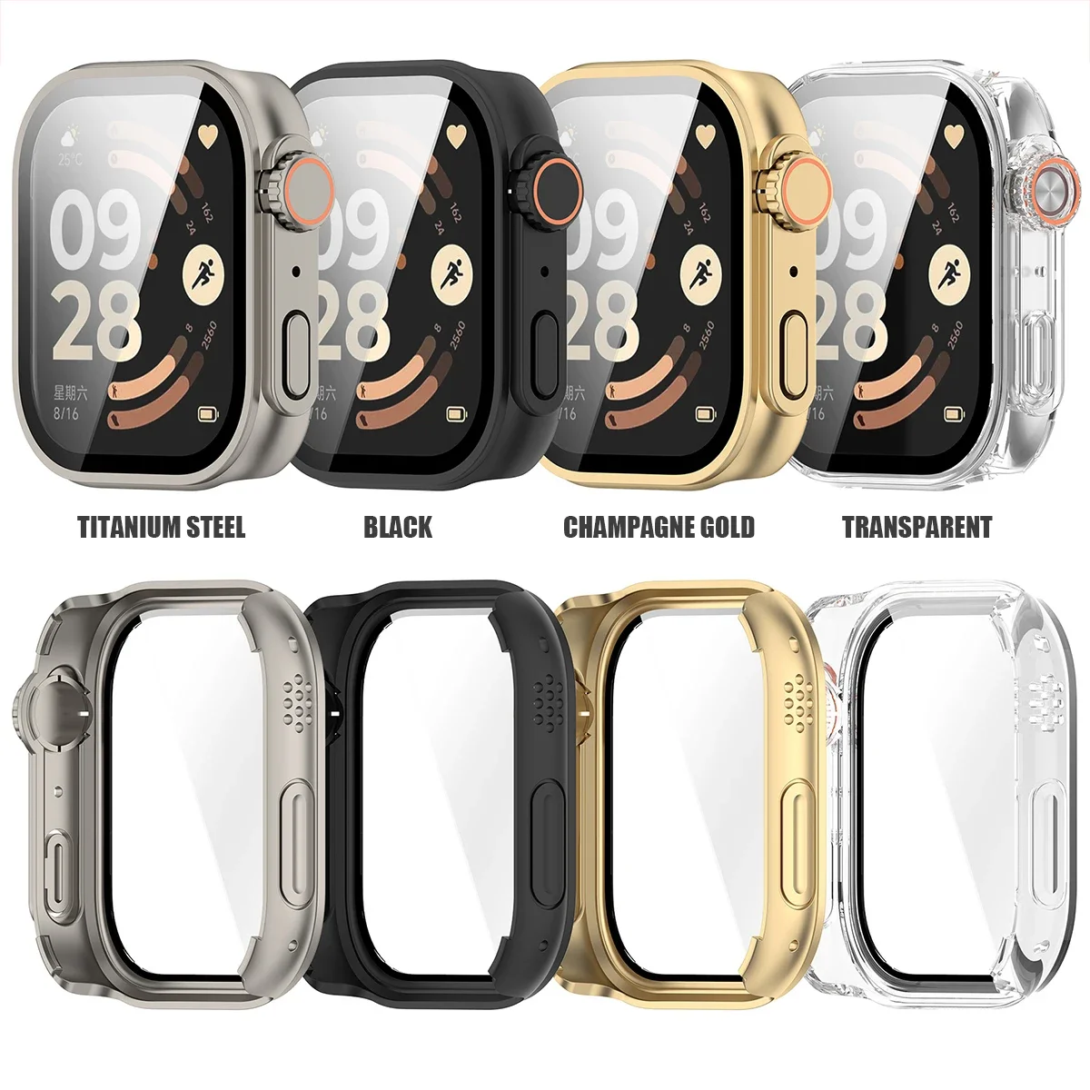PC-Gehäuse + Glas für Xiaomi Redmi Watch 6, Displayschutzfolie, kratzfeste Folie, Stoßstangenschutzhülle für Redmi Watch 6-Zubehör – Detail 2