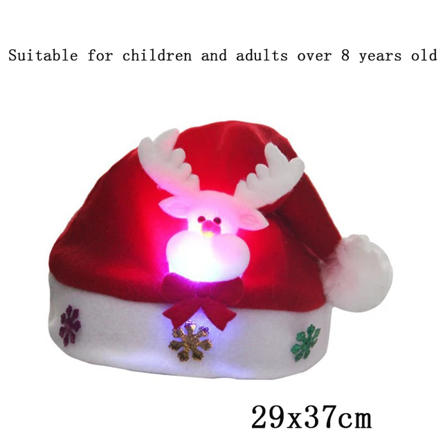 thumbnail image 1 of Gorro de Navidad LED nuevo 2024, gorro de punto con luz LED intermitente creativo, gorro de punto de color cálido para invierno, regalo de Navidad, 1 of 5