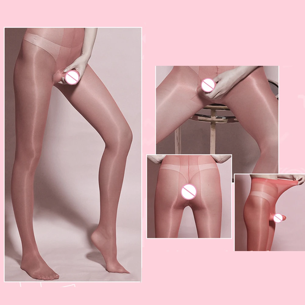 Men's Stockings Shiny Sexy Transparent Pantyhose Seamless Underwear Hot Intimate Bodystocking See Through Leotard Underwear