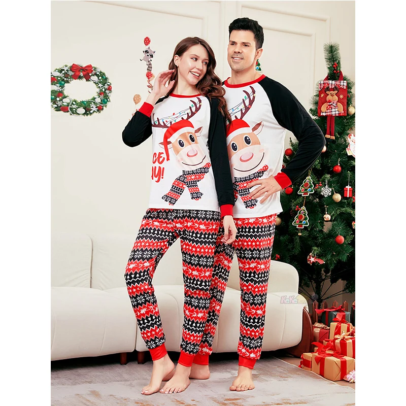 thumbnail image 4 of Conjuntos de pijamas familiares a juego para Navidad 2025 Novedades Conjunto de ropa de pijama para adultos y niños Peleles para bebés Ropa de dormir informal Look familiar navideño, 4 of 5
