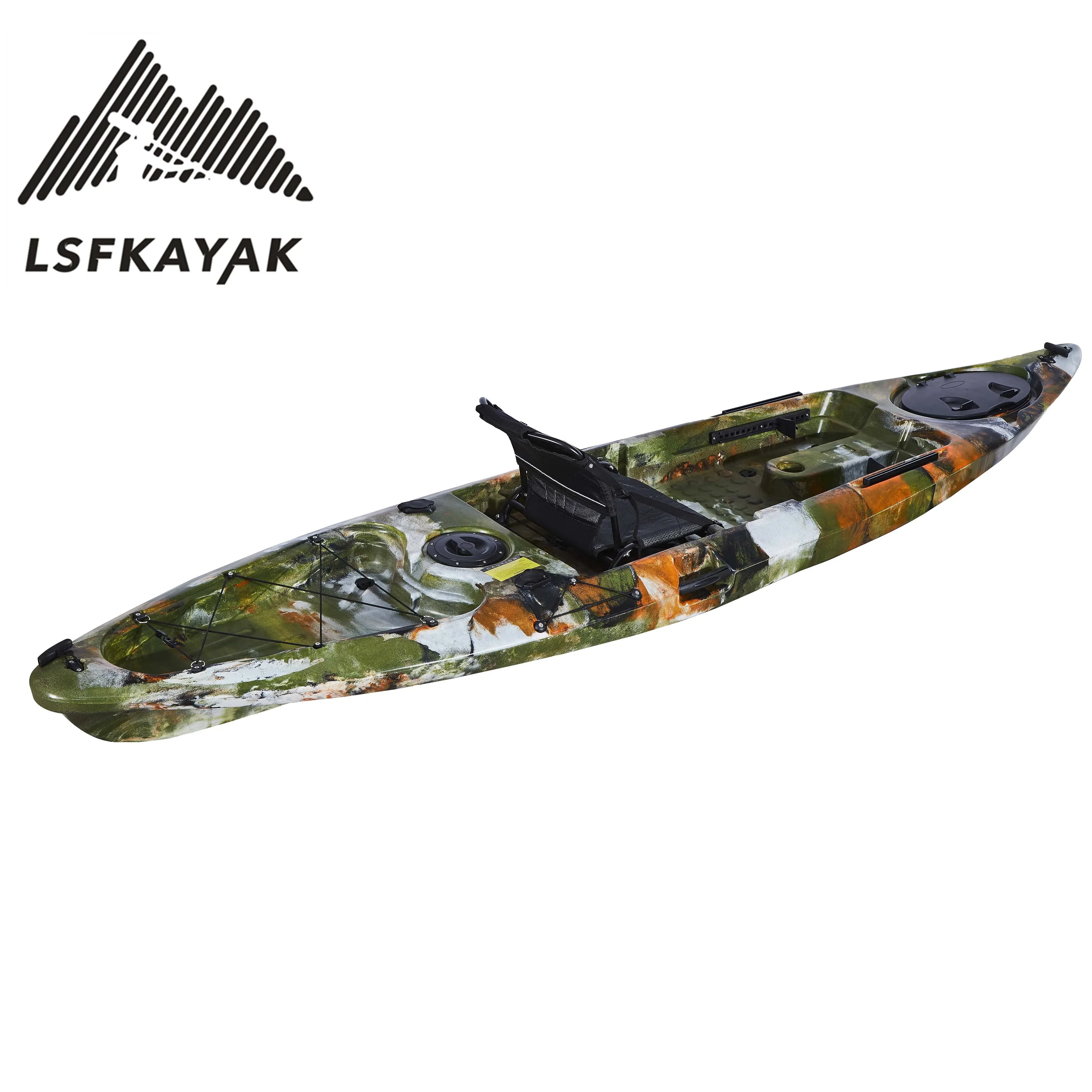 12FT Best Seller 1 Person Fishing Kayak With Foot Braces For Fisher Ship To  The Port - AliExpress