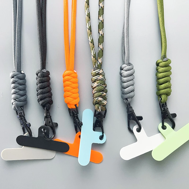 Enhanced Nylon Braided Adjustable Lanyard with Keychain and Wrist Strap