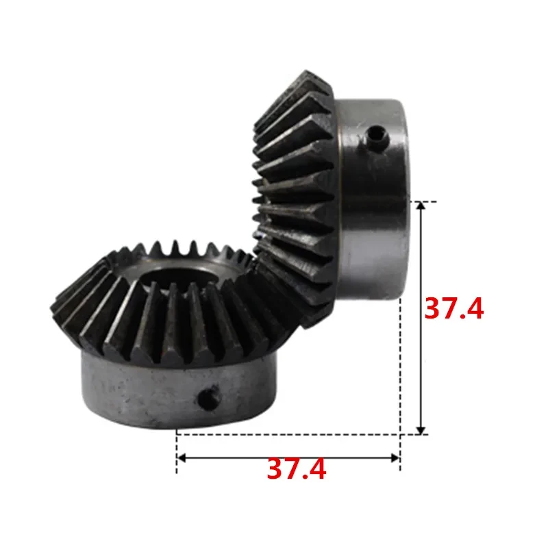 Motor Gear Transmission Gear Electric Bike Gear 1pcs Bevel Gear 2M 20Teeth Inner Hole 8/10/12/14/15/16/17/18/19/20 mm Gear 90 Degrees Mmeshing Angle Steel Gears Screw Hole M5