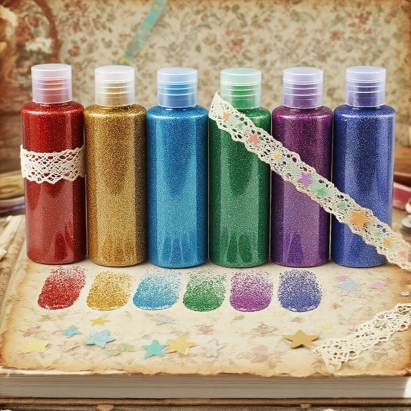 Gold Flash Glue Set for DIY Photo Album Decoration