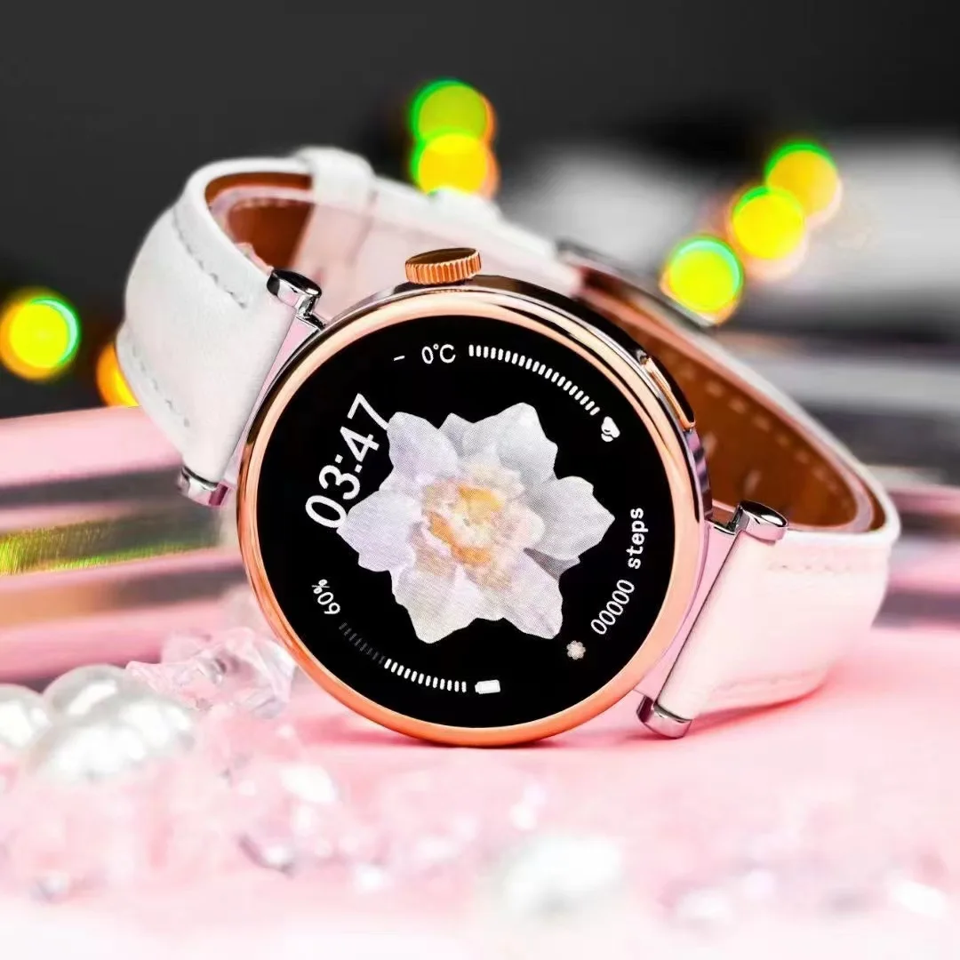 

Mini Smart Watch Women 1.3 Inch AMOLED NFC Compass Clock BT Call IP68 Waterproof Lady 2024 New WATCH GT4 Smartwatch With Huawei