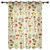 Mushroom Plant Vintage Modern Window Curtains for Living Room Bedroom Curtain Kitchen Treatment Blinds Drapes 1