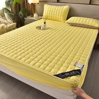 Soft Skin-friendly Quilted Mattress Cover Anti-mite Anti-bacterial Breathable Bed Fitted Sheet Bed Protector Cover No Pillowcase 3