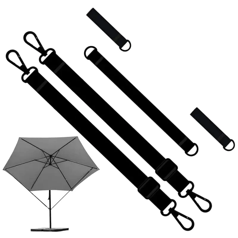 Fixed Strap For Large Outdoor Umbrella Wind Protection Band For Cantilever Umbrellas Weatherproof Adjustable Hooks Fixed Band