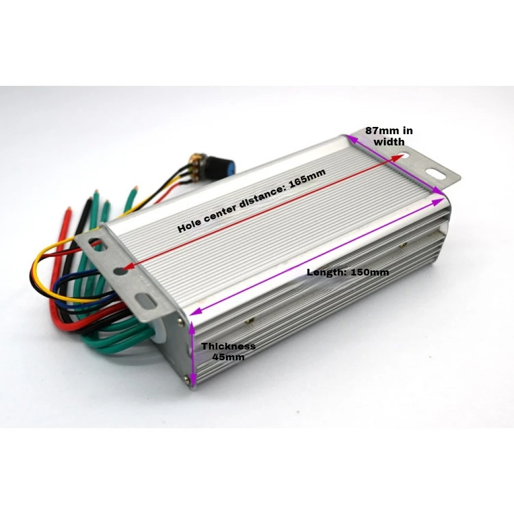 30A 1650W DC 브러시리스 모터 속도 조절기 스위치 드라이버 보드 모터 전기 조절기 DC 10V 24V 36V 48V 홀 없음