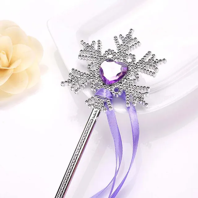 Princess Cosplay Props Hot Cute Dreamlike Five Pointed Snowflake Star Fairy Wand Kids Magic Stick Girl Birthday Gift 2