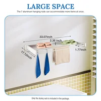 ABS Material Retractable Clothes Drying Rack For Indoors or Outdoors, Wall-Mounted Clothing Dryer Hanger 1