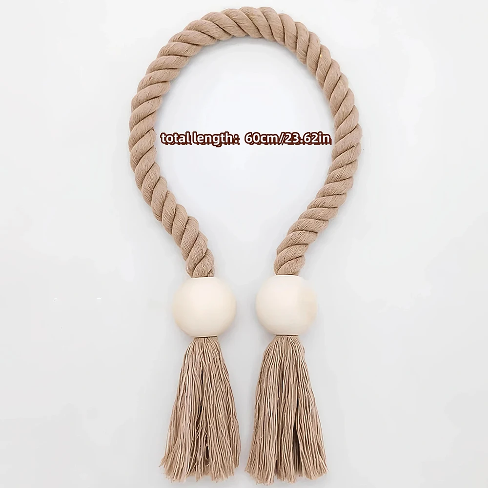 Curtain Accessories 1PC Simple Fringe Beaded Curtain Strap No Punch Magnetic Adjustable Home