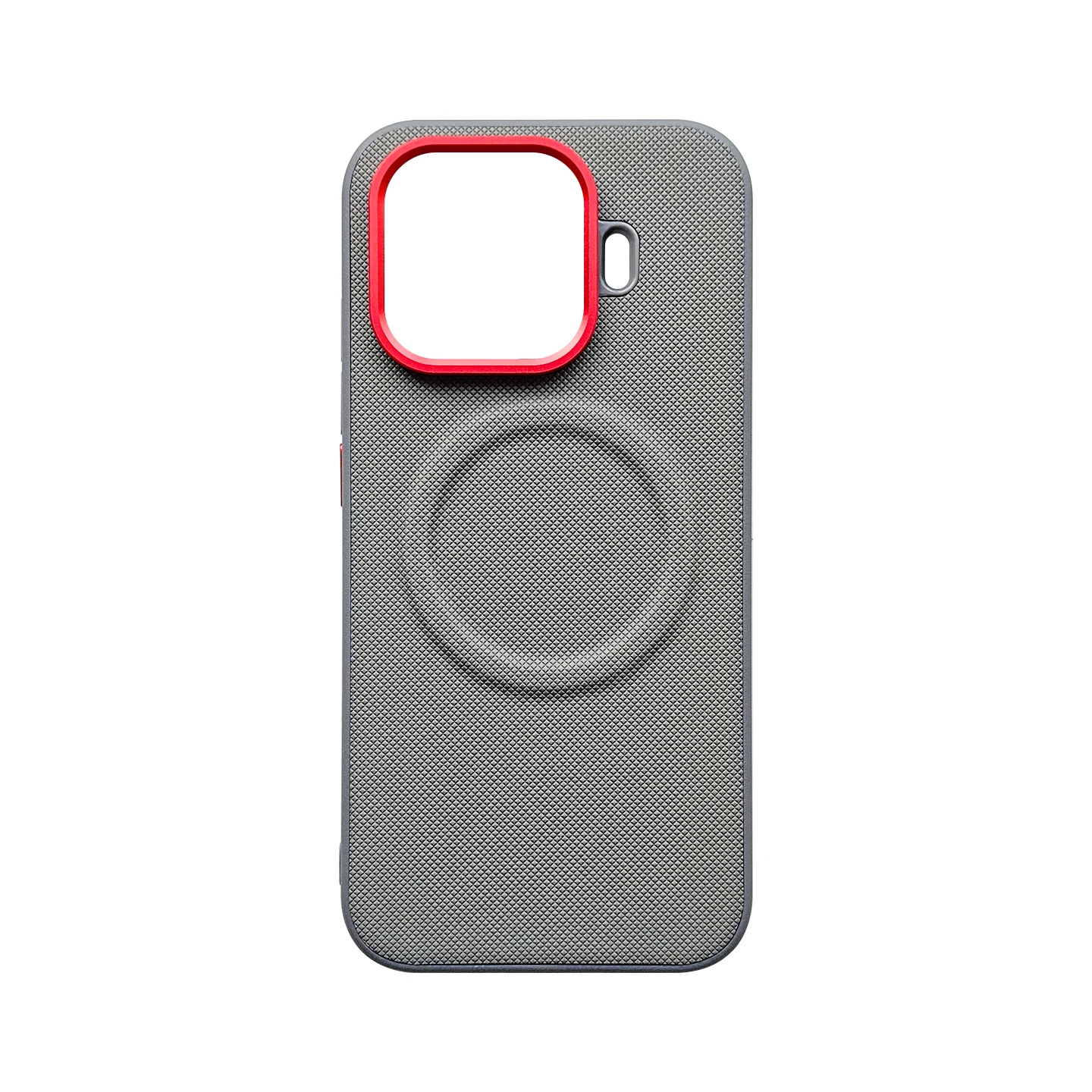 Magnetic Red Leather Shockproof Protective Case with Lens Protection