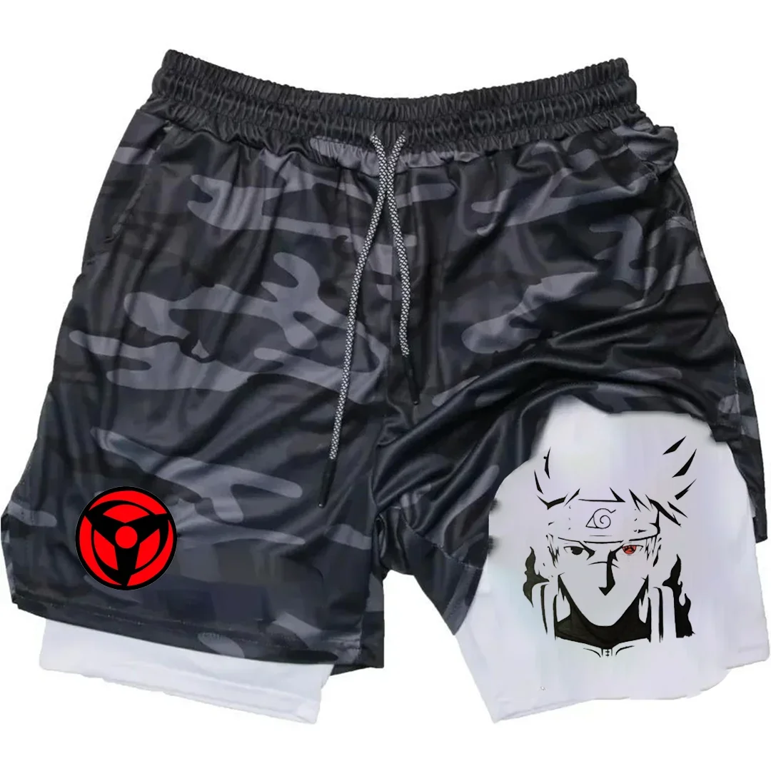 Summer Sporty Versatile Casual Anime Print Men's Shorts Everyday Casual Quick-Drying Sweatpants 3