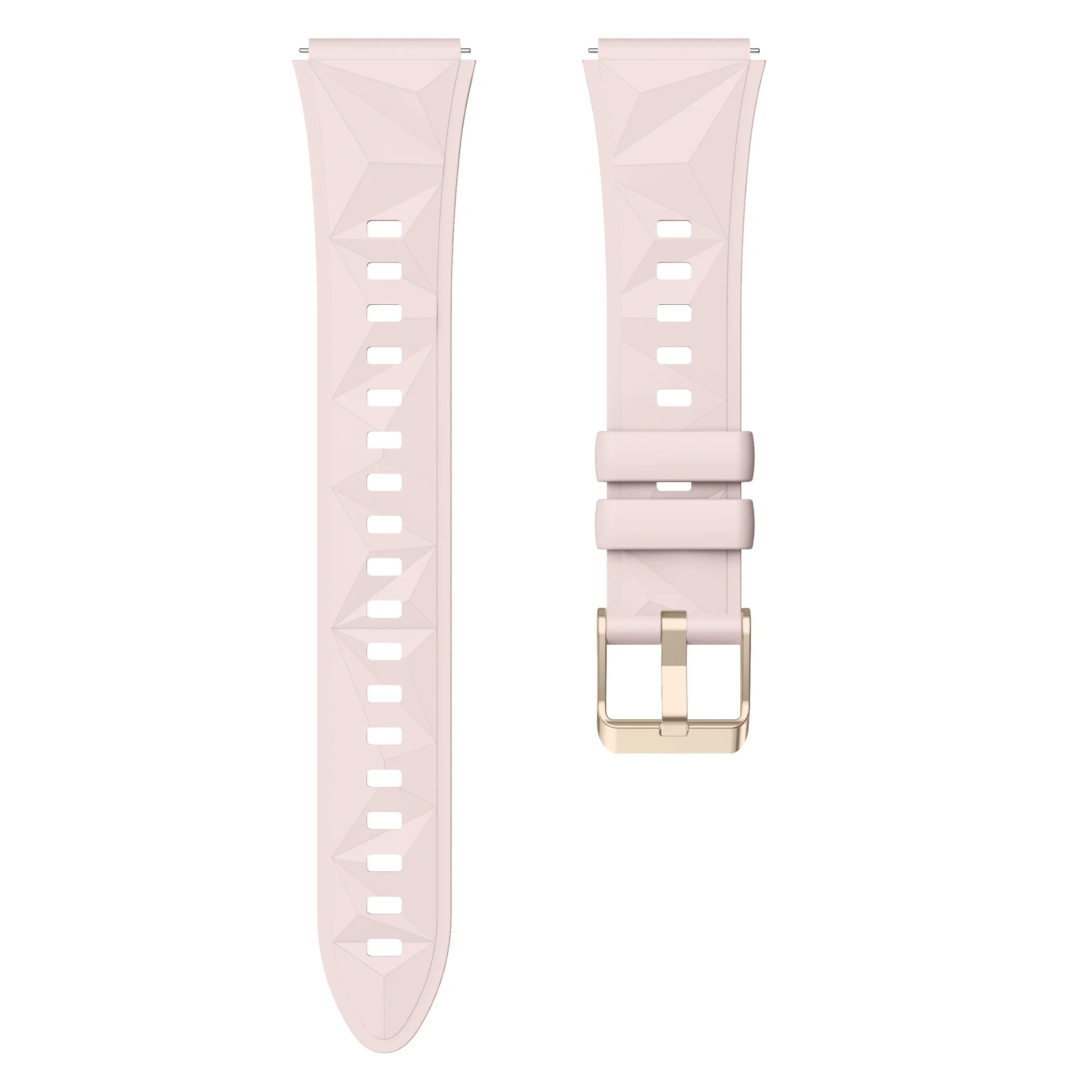 Elegant 18mm Rose Gold Buckle Watch Strap with Quick Release Mechanism